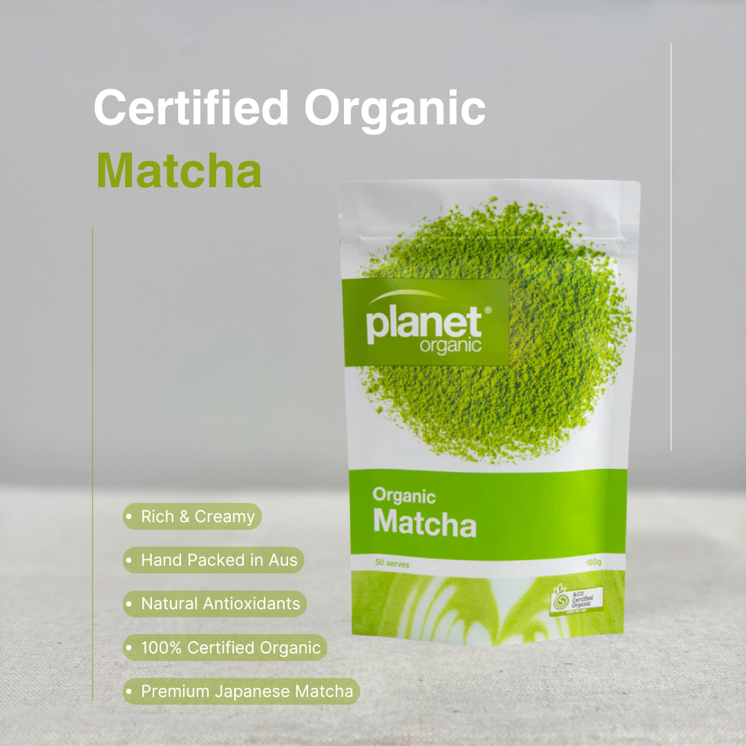 Matcha Green Tea Powder 100g - Certified Organic