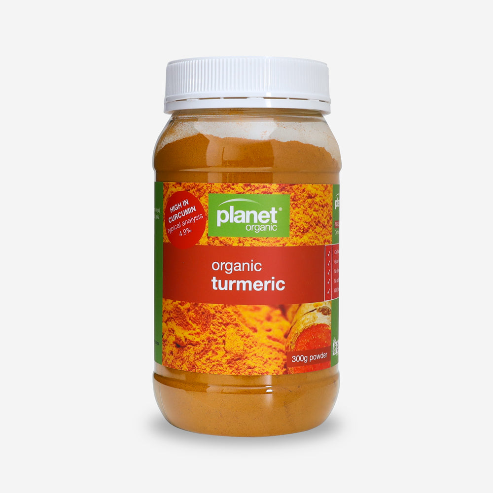 Certified Organic Turmeric Powder Bulk 300g Tub