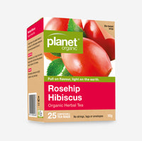 Thumbnail for Rosehip & Hibiscus 25 Teabags - Certified Organic