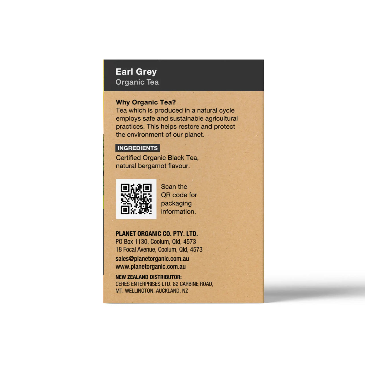 Certified Organic Earl Grey Tea Bags