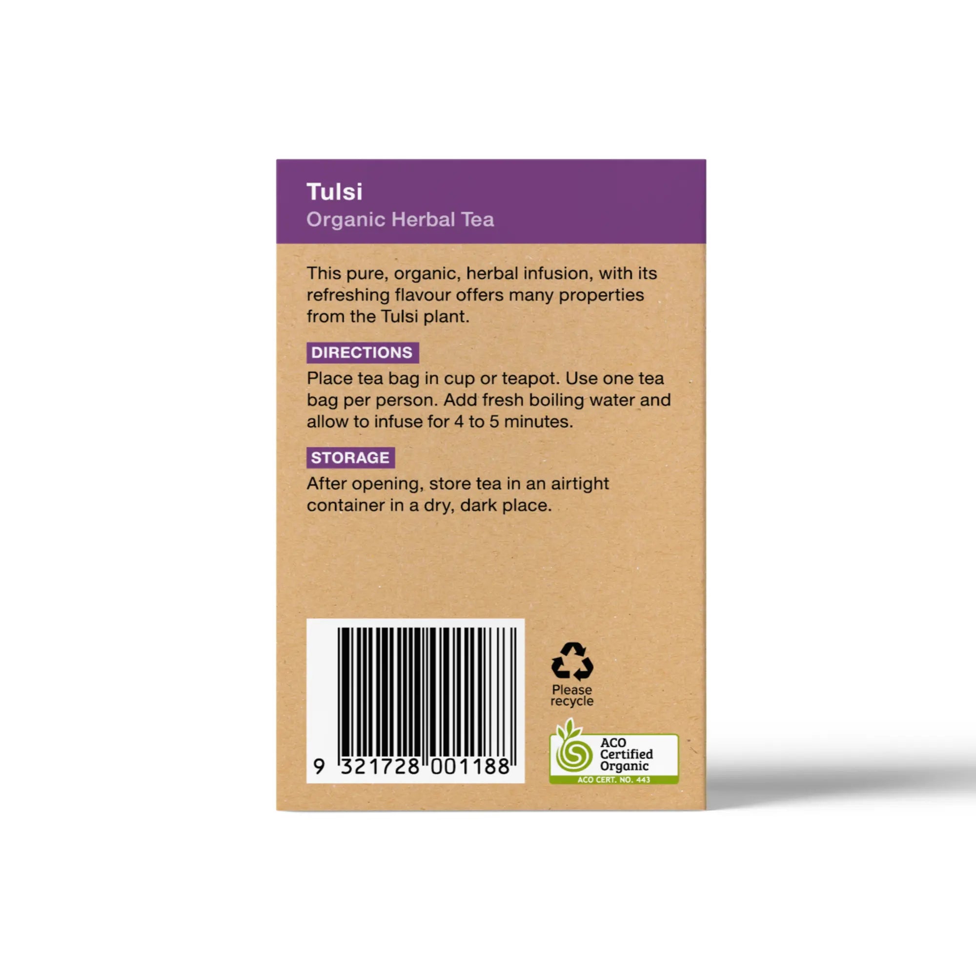 Certified Organic Tulsi tea bags