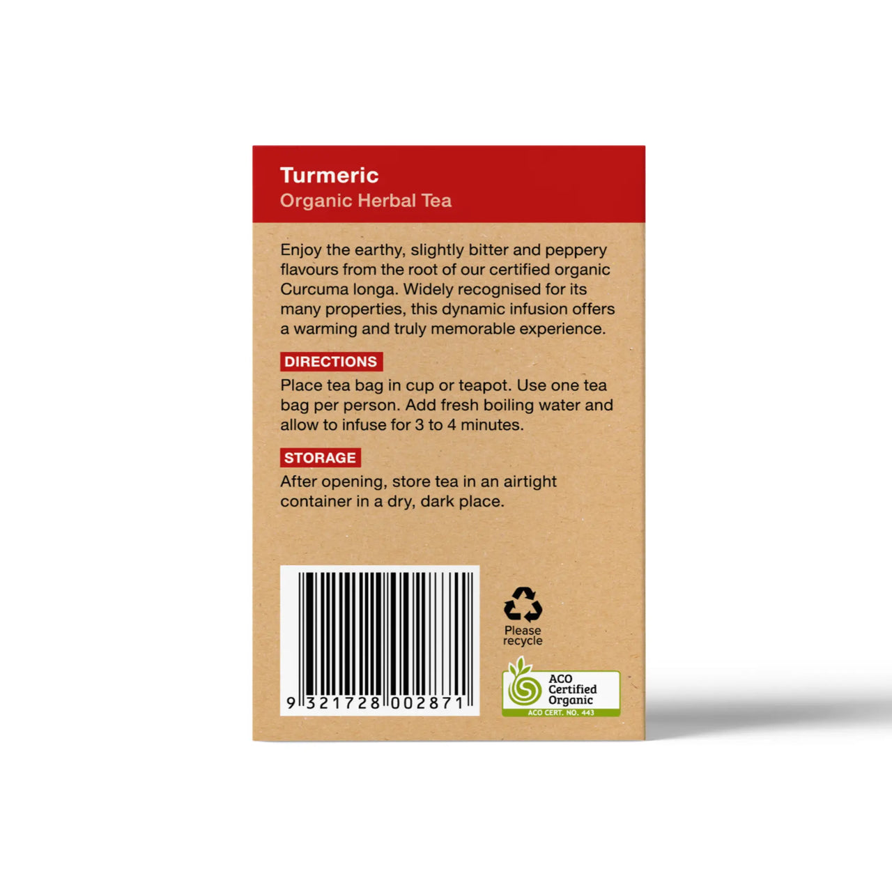 Certified Organic Turmeric 25 Teabags