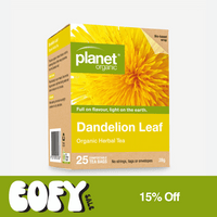 Thumbnail for Dandelion Leaf Tea 25 Tea Bags - Certified Organic