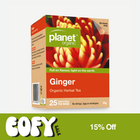 Thumbnail for Ginger 25 Teabags - Certified Organic