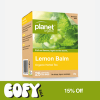 Thumbnail for Lemon Balm Tea 25 Tea Bags - Certified Organic