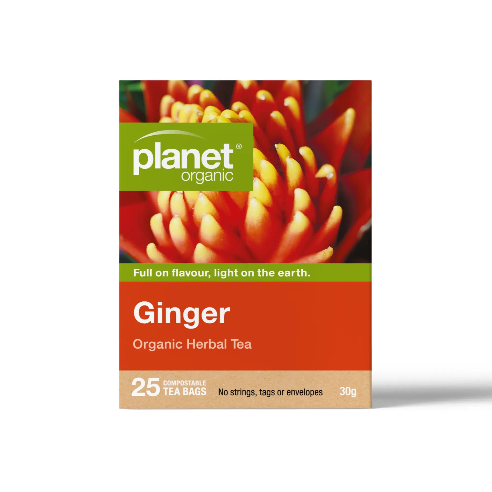 Ginger Tea bags for bloating - Certified Organic