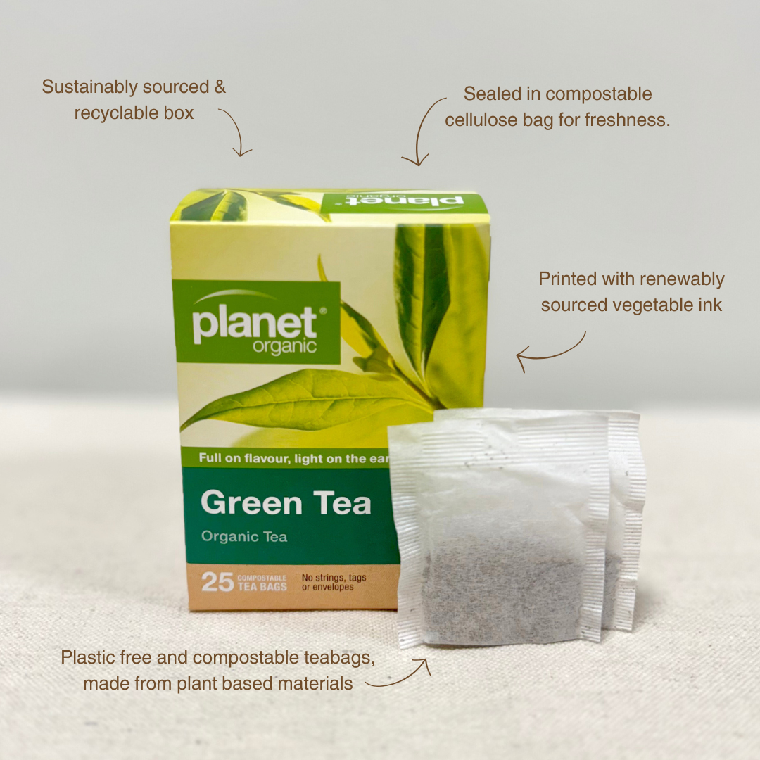 Green Tea 25 Tea Bags - Certified Organic