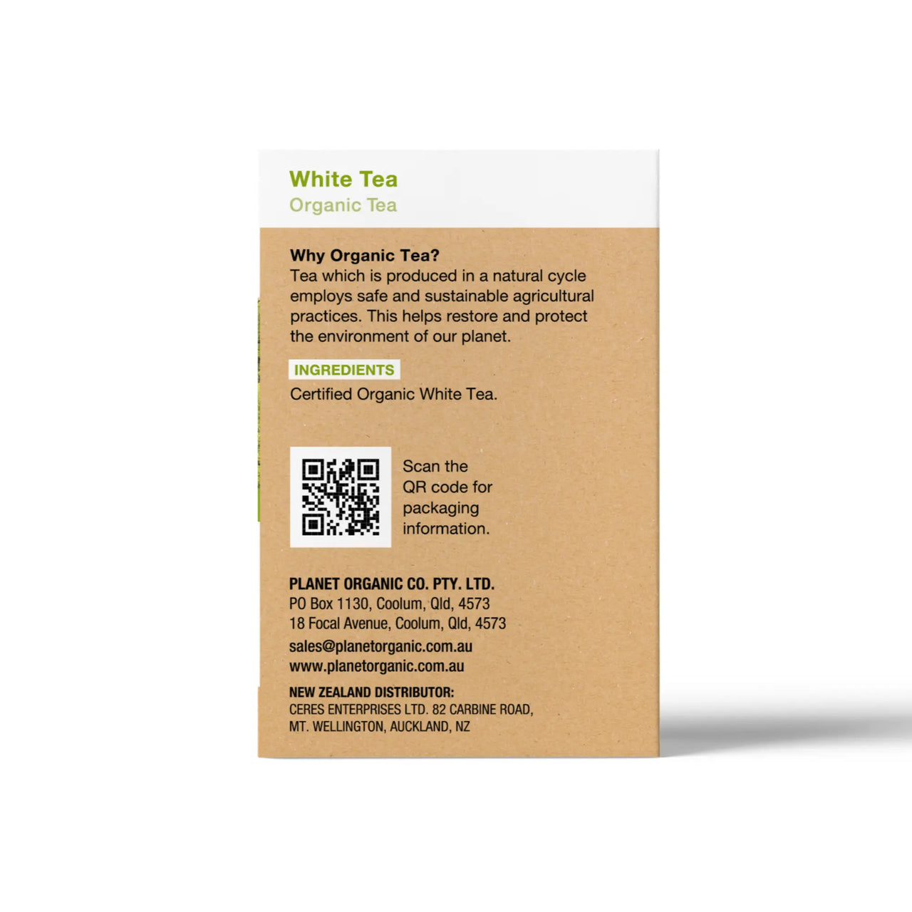 Organic White Tea Zero Calories