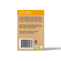 Thumbnail for Turmeric and Ginger Teabags - Certified Organic