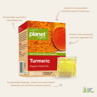 Thumbnail for Turmeric 25 Teabags - Certified Organic