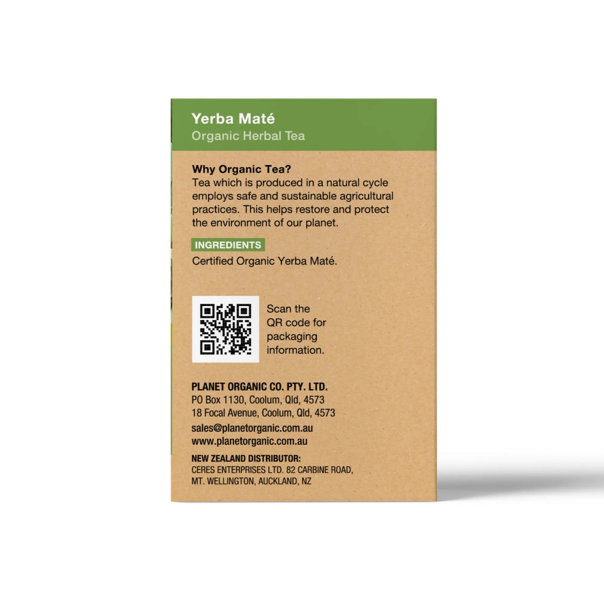 Yerba Mate 25 Teabags - Certified Organic