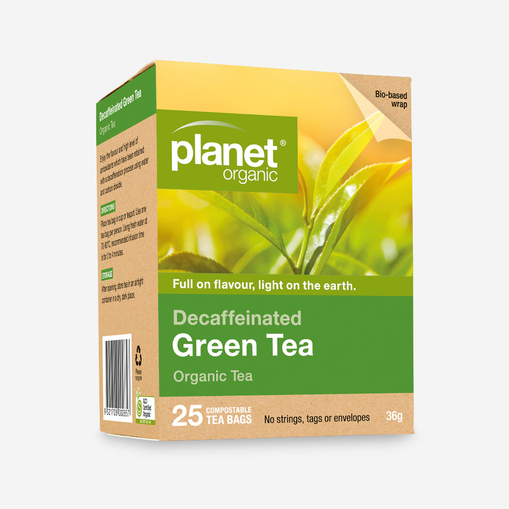 Green Decaffeinated 25 Teabags - Certified Organic
