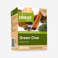 Thumbnail for Green Chai 25 Teabags - Certified Organic