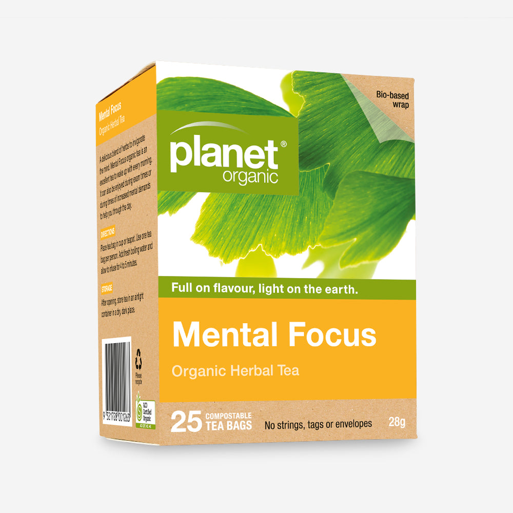 Mental Focus 25 Teabags - Certified Organic