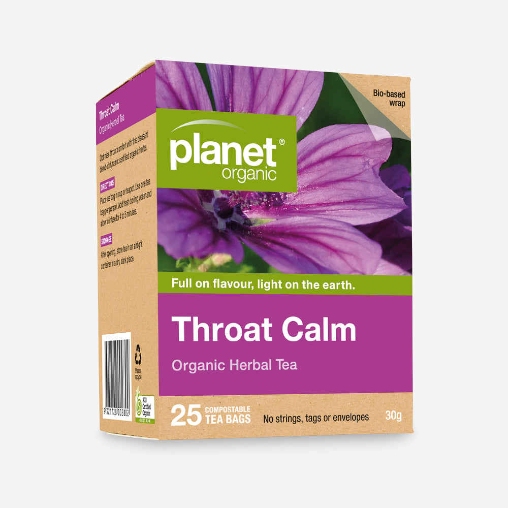 Throat Calm 25 Teabags - Certified Organic