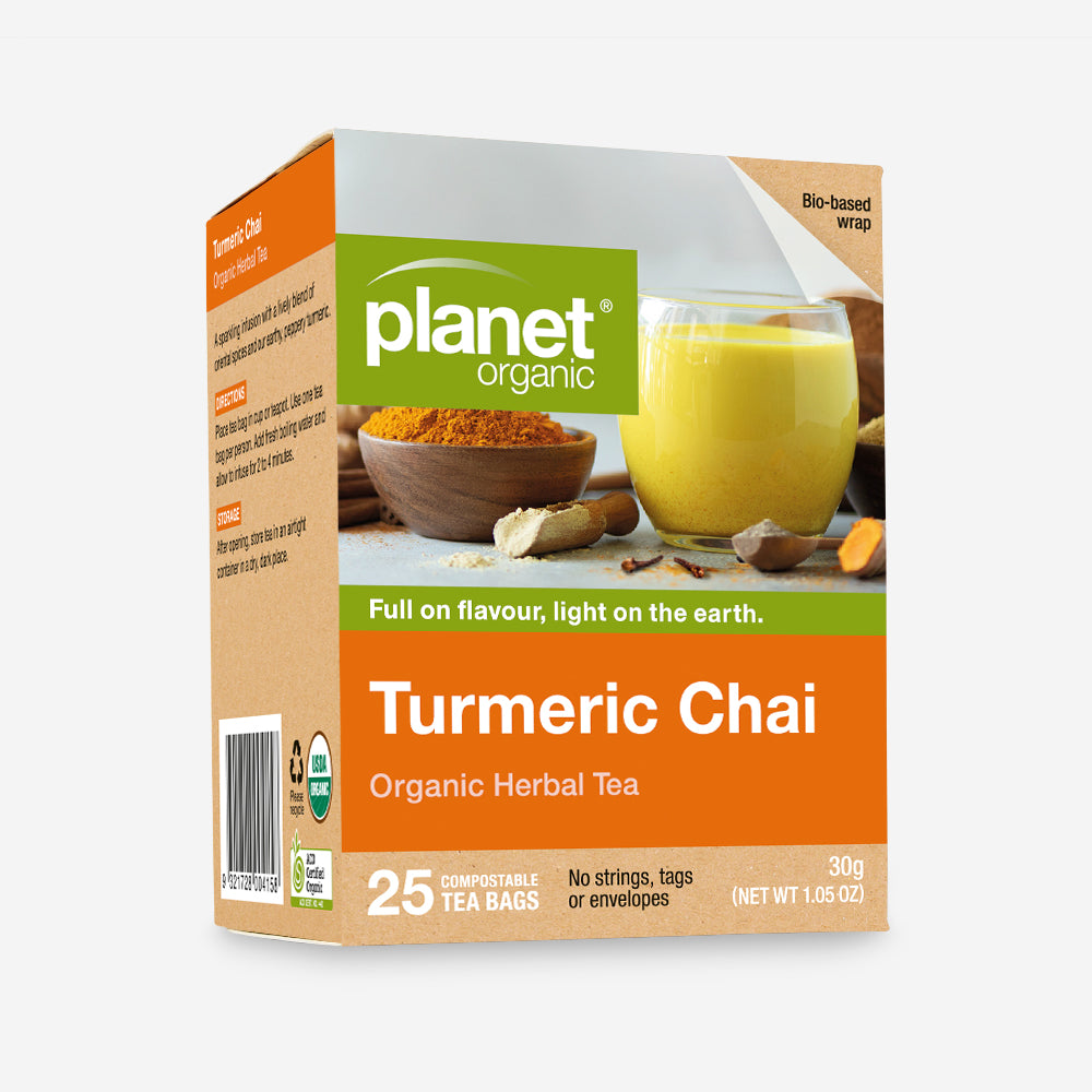 Turmeric Chai 25 Teabags - Certified Organic
